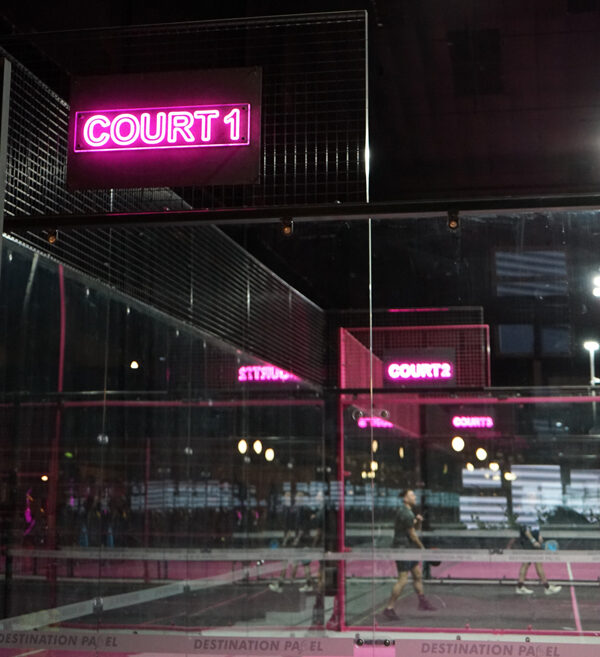 Premium indoor padel courts at Destination Padel